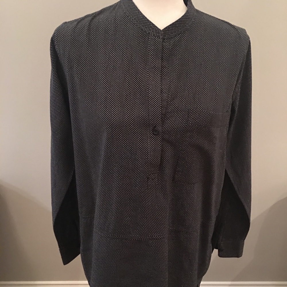 Navy blue and “white” dot tunic
